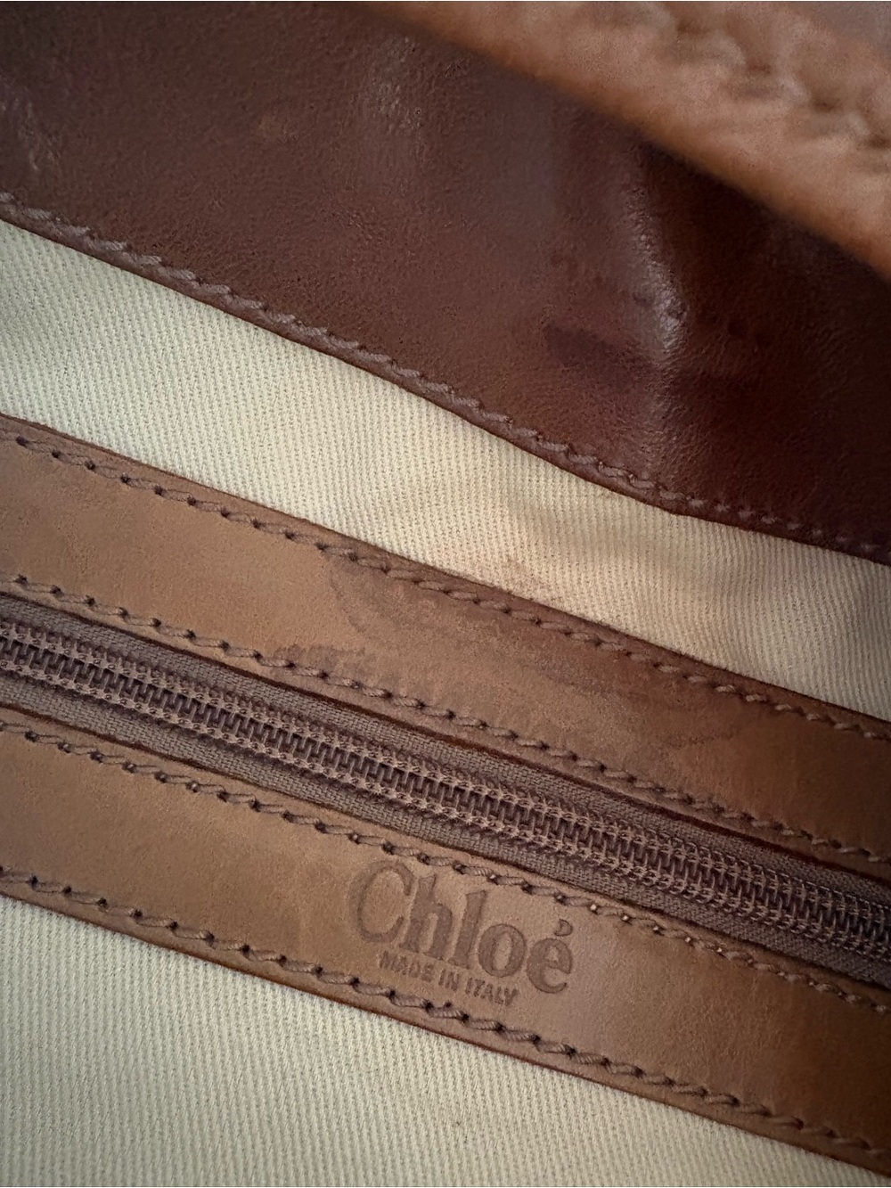 Chloe Brown Leather Shoulder Bag - Picture 5 of 6